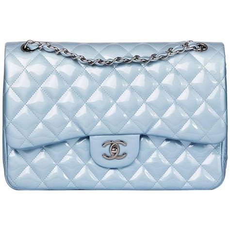 chanel classic flap bag sky blue